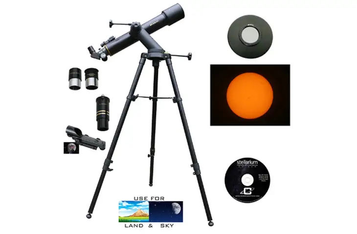 Cassini Tracker 600mmX90mm Refractor Telescope and Solar Filter Cap - view 2